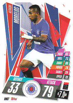 Alfredo Morelos Rangers 2020/21 Topps Match Attax CL #RNG07